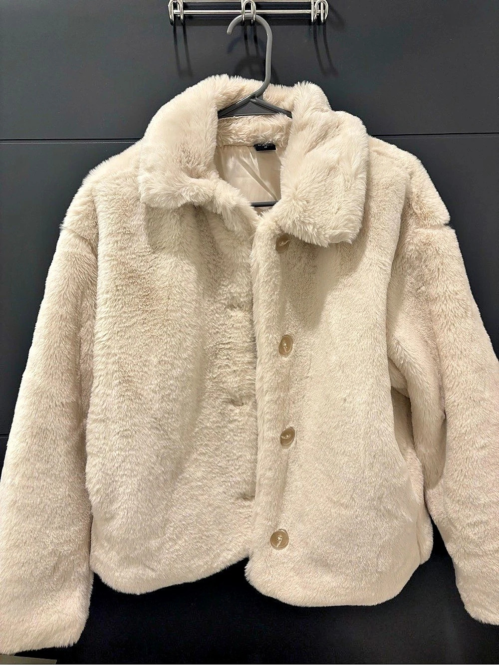 Topshop Cream Teddy Jacket